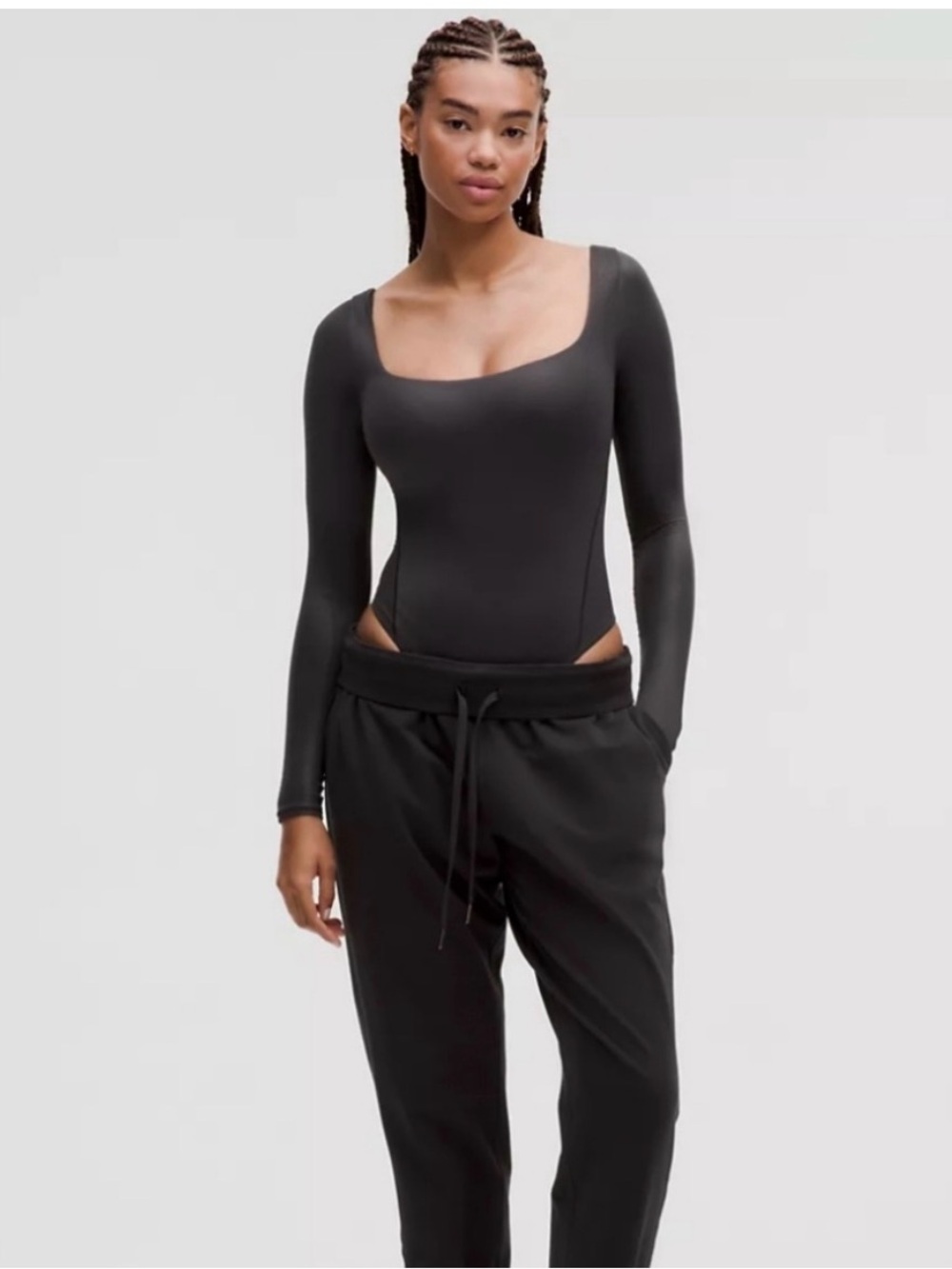 Lululemon Nulu Square-Neck Long-Sleeve Bodysuit Size Medium